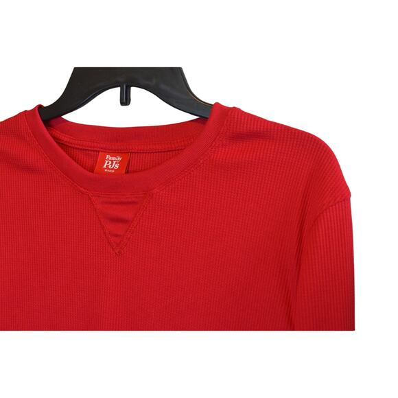 Family PJs Men's Matching Red Waffle Knit Pajama Top, Size Medium - Picture 4 of 5